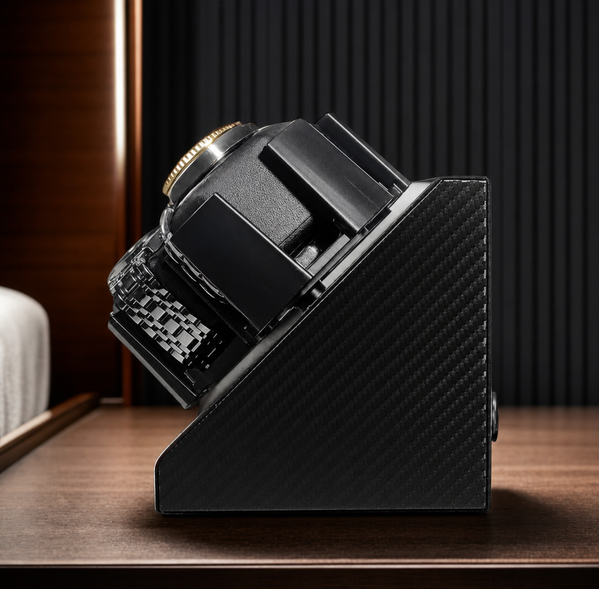 Remontoir Les Trois Grâces, montres automatiques installées