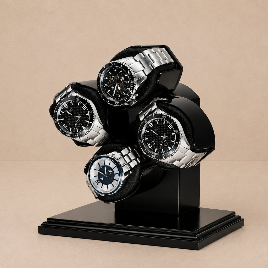 Remontoir montre Le Quatuor, composition verticale, 4 emplacements