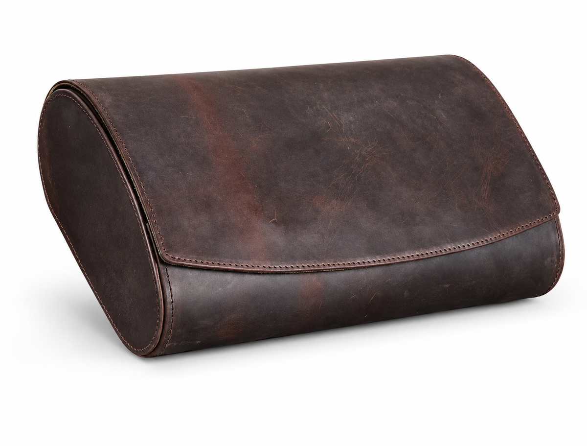 Étui à montre en cuir vintage Le Vintage 8, vue détaillée